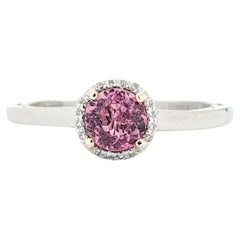 Pink Tourmaline Tacori Ring With Diamonds In Platinum