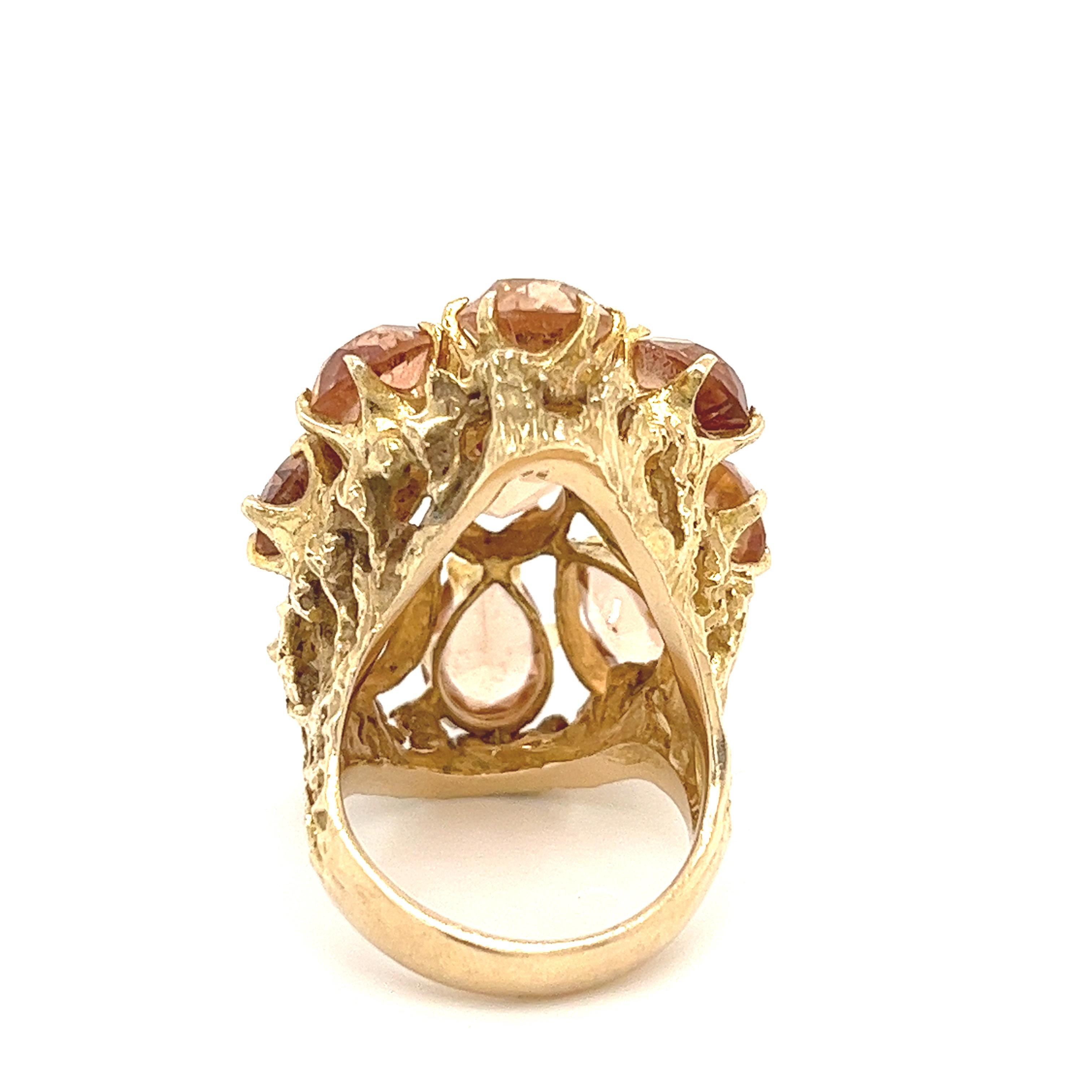 Women's Pink Tourmaline Vintage Ring For Sale