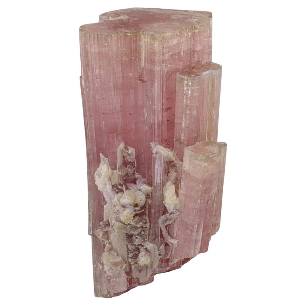 Tormalina rosa con lepidolite e cristalli secondari perfetti dall'Afghanistan