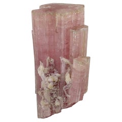 Pink Tourmaline With Lepidolite And Perfect Secondary Crystals From Afghanistan