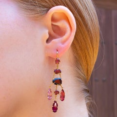 H. Stern Pink Tourmalines 12 Carat Earrings 18 Karat Yellow Gold