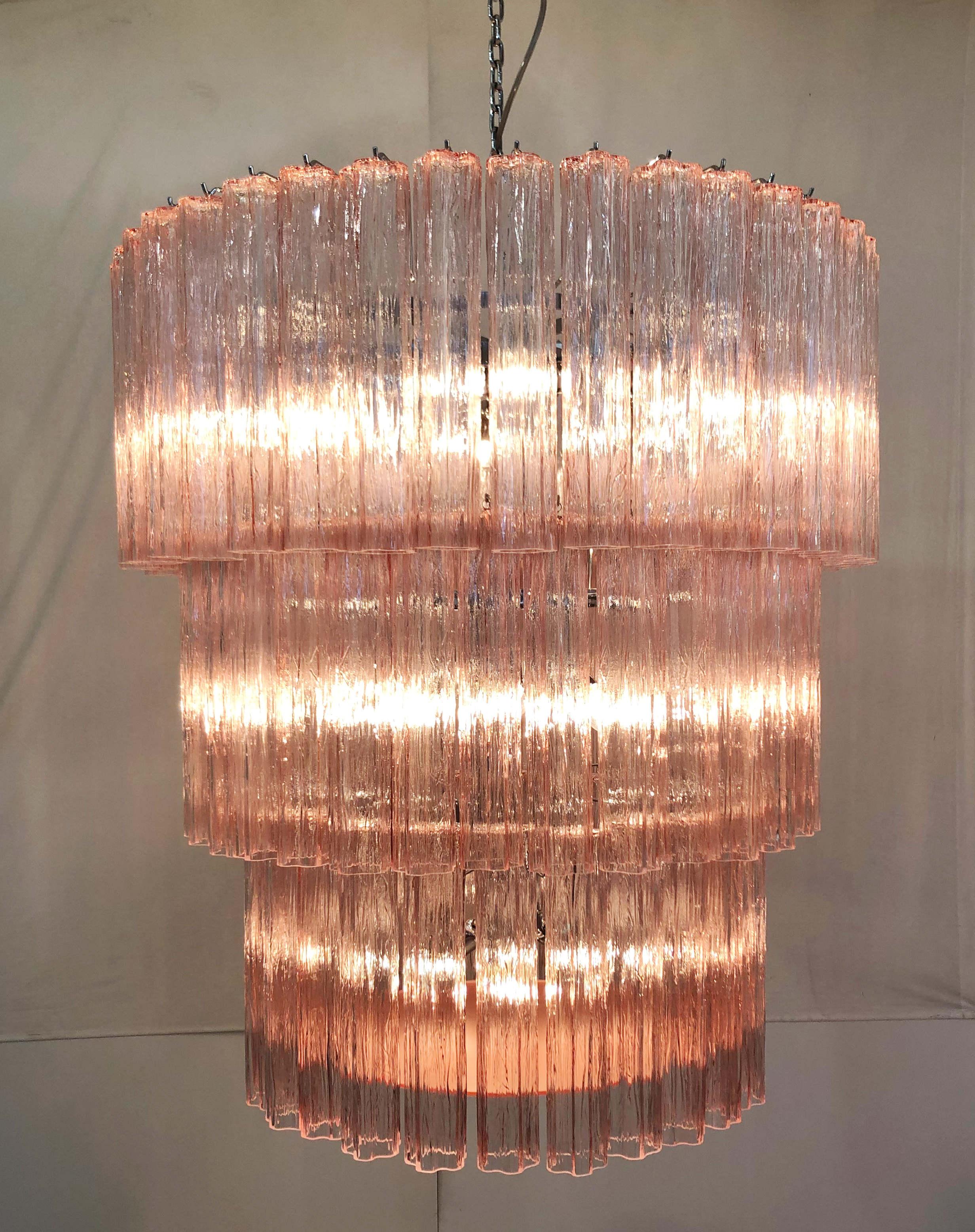 Pink Tronchi Chandelier by Fabio Ltd In New Condition For Sale In Los Angeles, CA