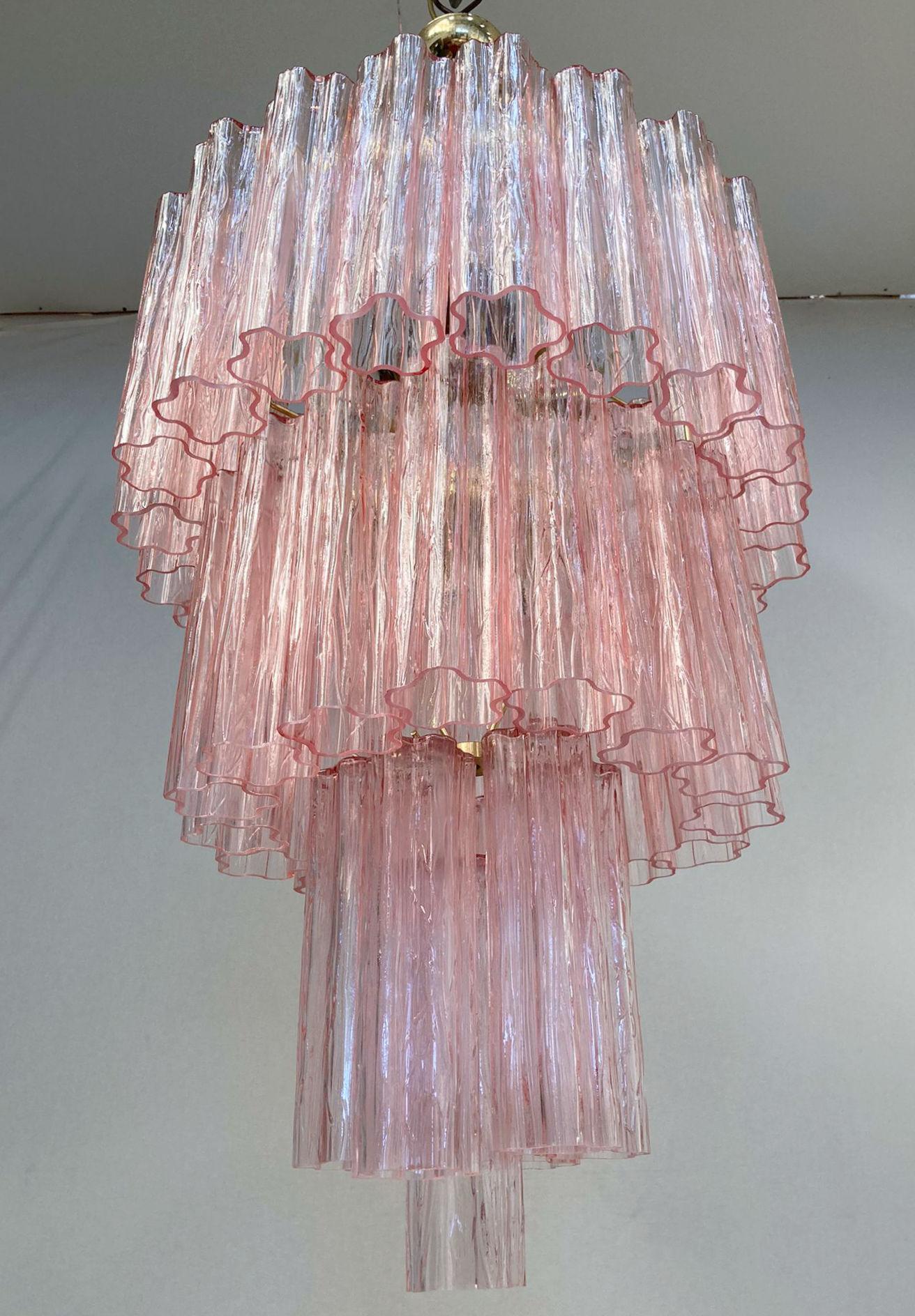Pink Tronchi Chandelier In Good Condition In Los Angeles, CA