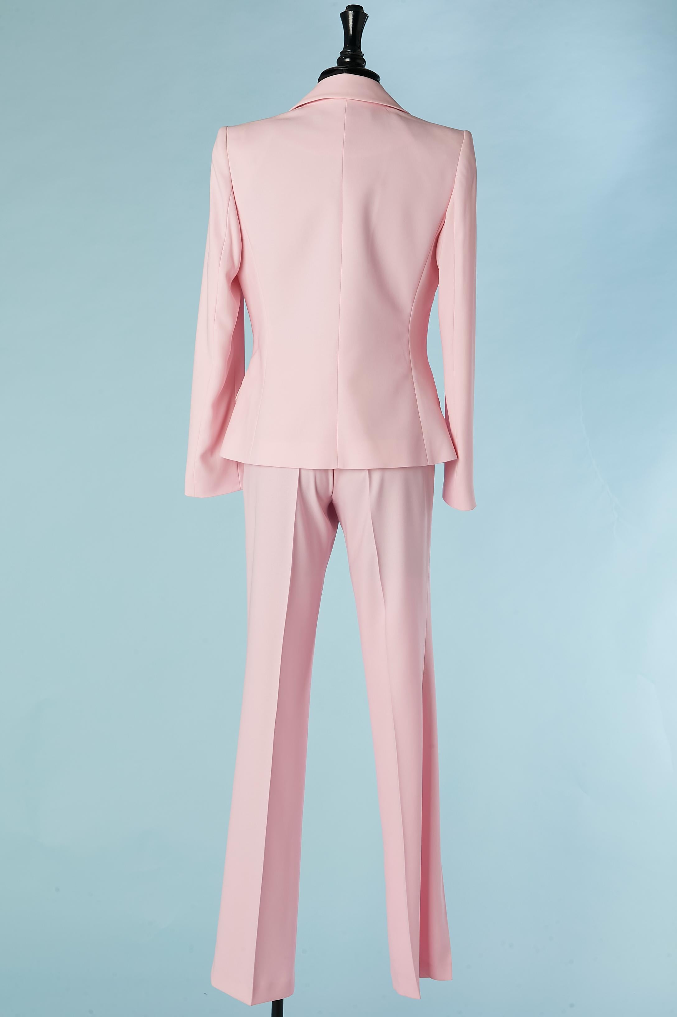 Pink trouser AND skirt suit with rhinestone Gai Mattiolo The Red Carpet  For Sale 2