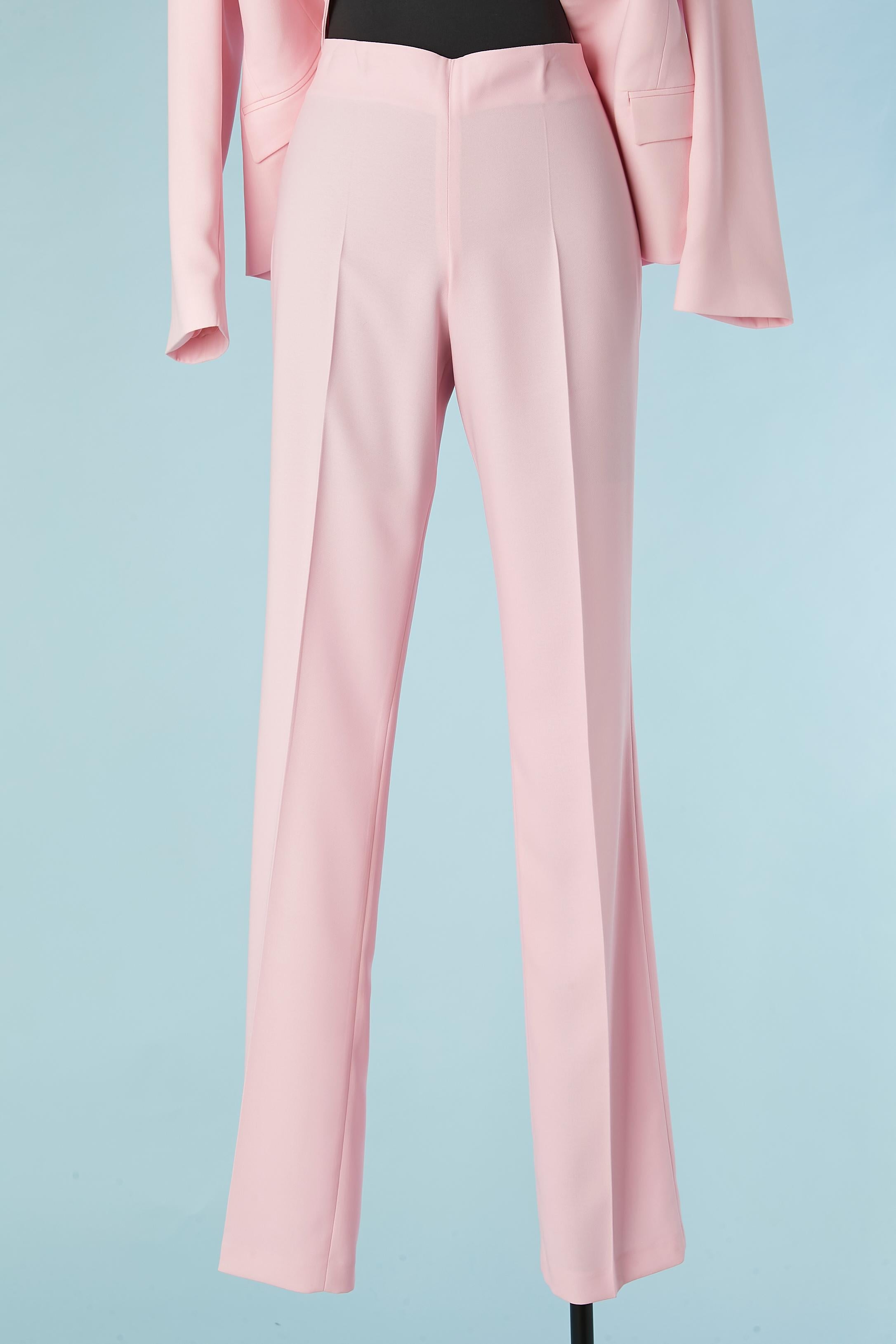 Pink trouser AND skirt suit with rhinestone Gai Mattiolo The Red Carpet  For Sale 3