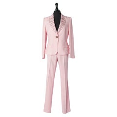 Pink trouser AND skirt suit with rhinestone Gai Mattiolo The Red Carpet 