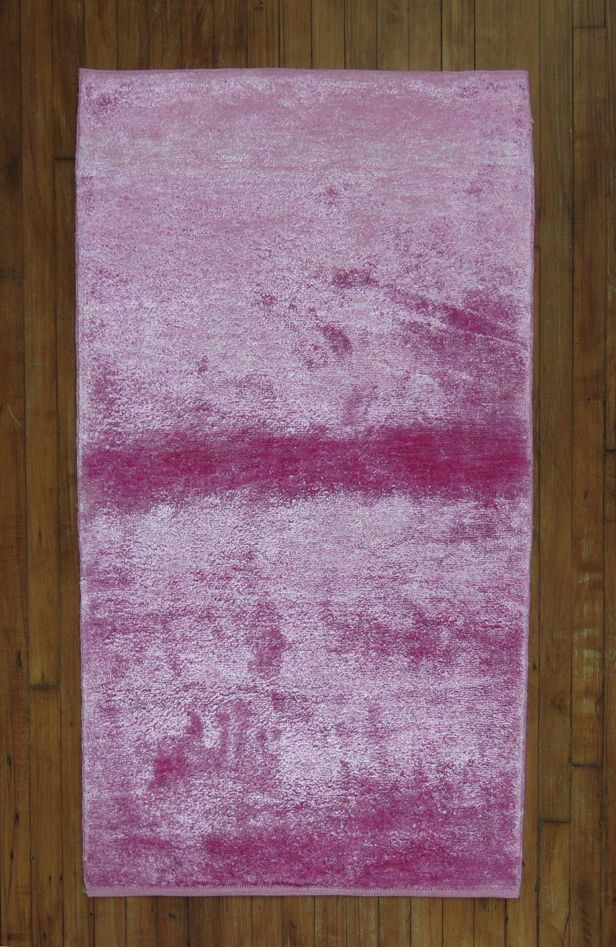 pink silk rug