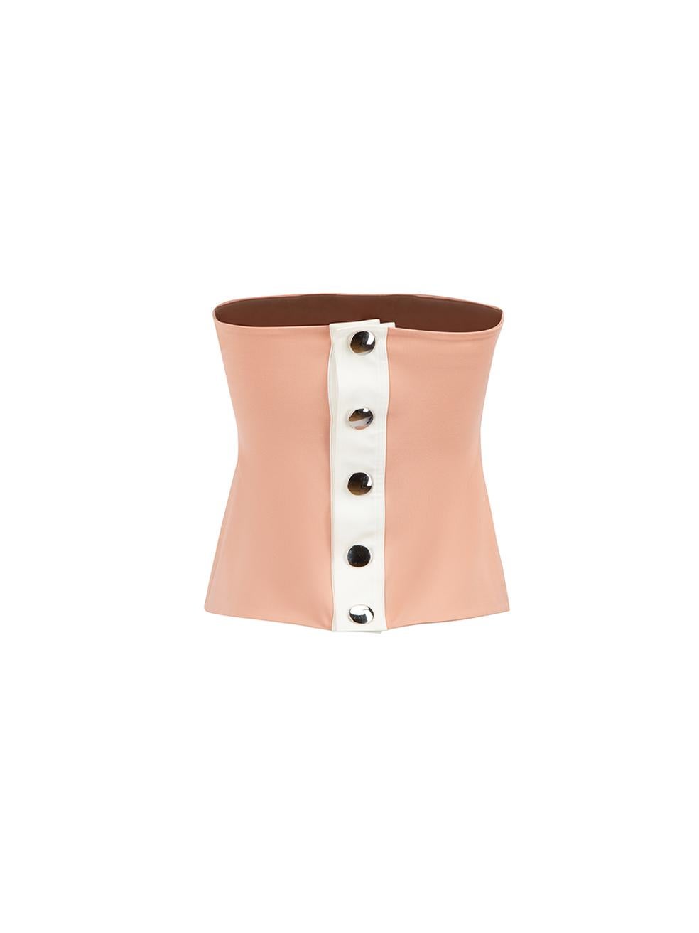 Pink Two Tone Corset Top Size S In Good Condition For Sale In London, GB