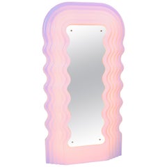 Rosa „Ultrafragola“-Spiegel entworfen von Ettore Sottsass für Poltronova, Italien