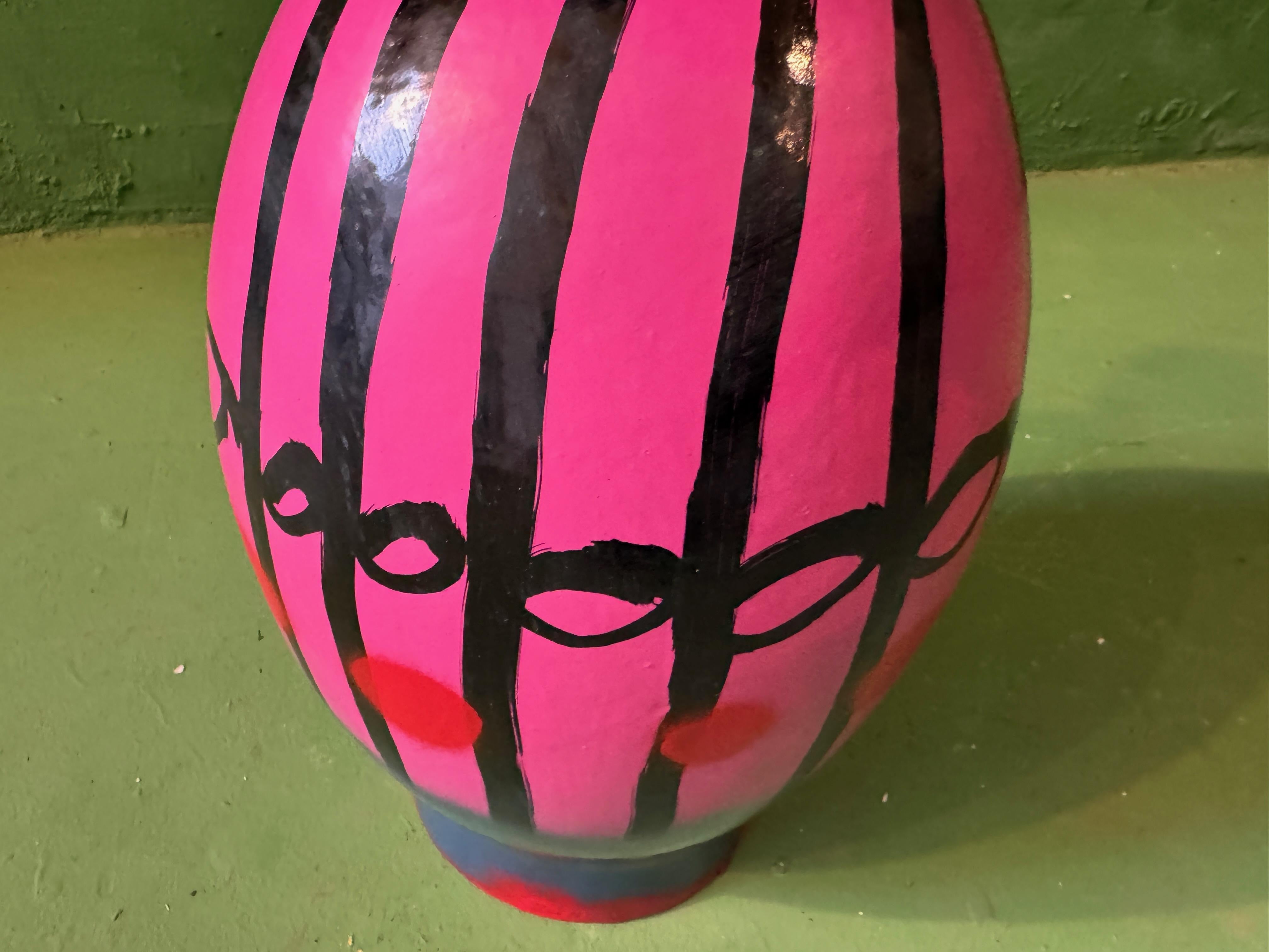 Lacquered Pink Vase by Markus Friedrich Staab 2024 For Sale