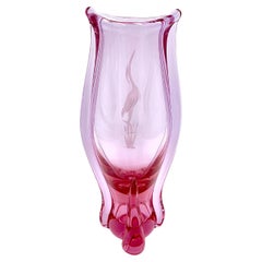 Pink Vase, M. Klinger Zelezny Brod, Czechoslovakia, 1960s