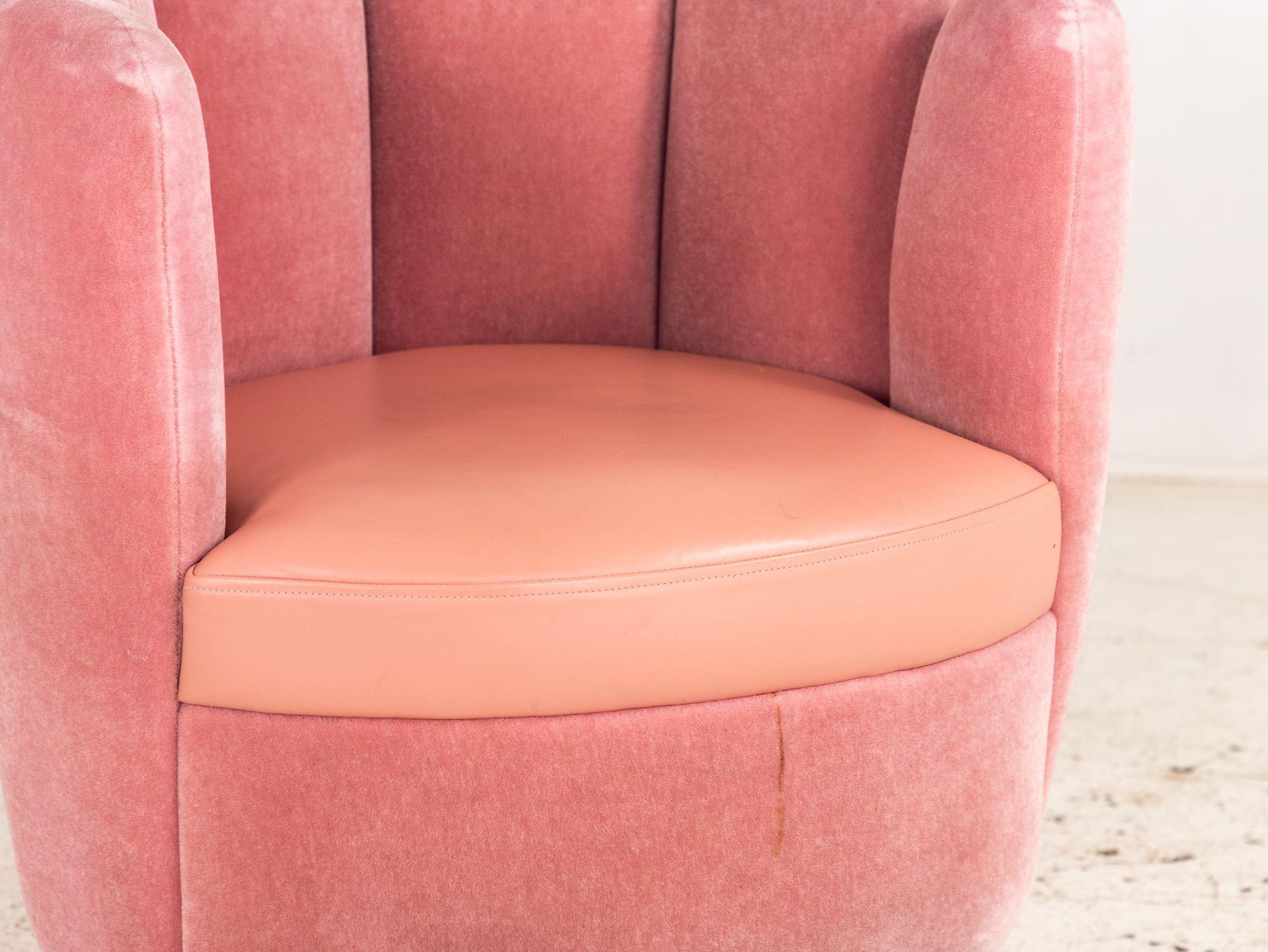 Pink Velvet and Leather Swivel Chair, Sketch Restaurant, London 2014 6