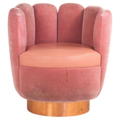 Pink Velvet and Leather Swivel Chair, Sketch Restaurant, London 2014