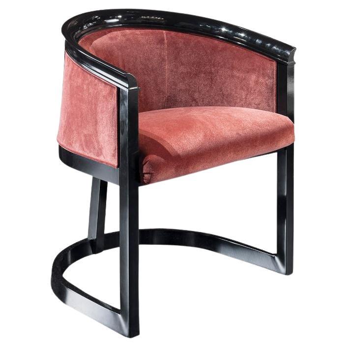 Pink Velvet Armchair For Sale