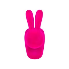 Fuschia Velvet Baby Rabbit Chair, Stefano Giovannoni, Made in Italy