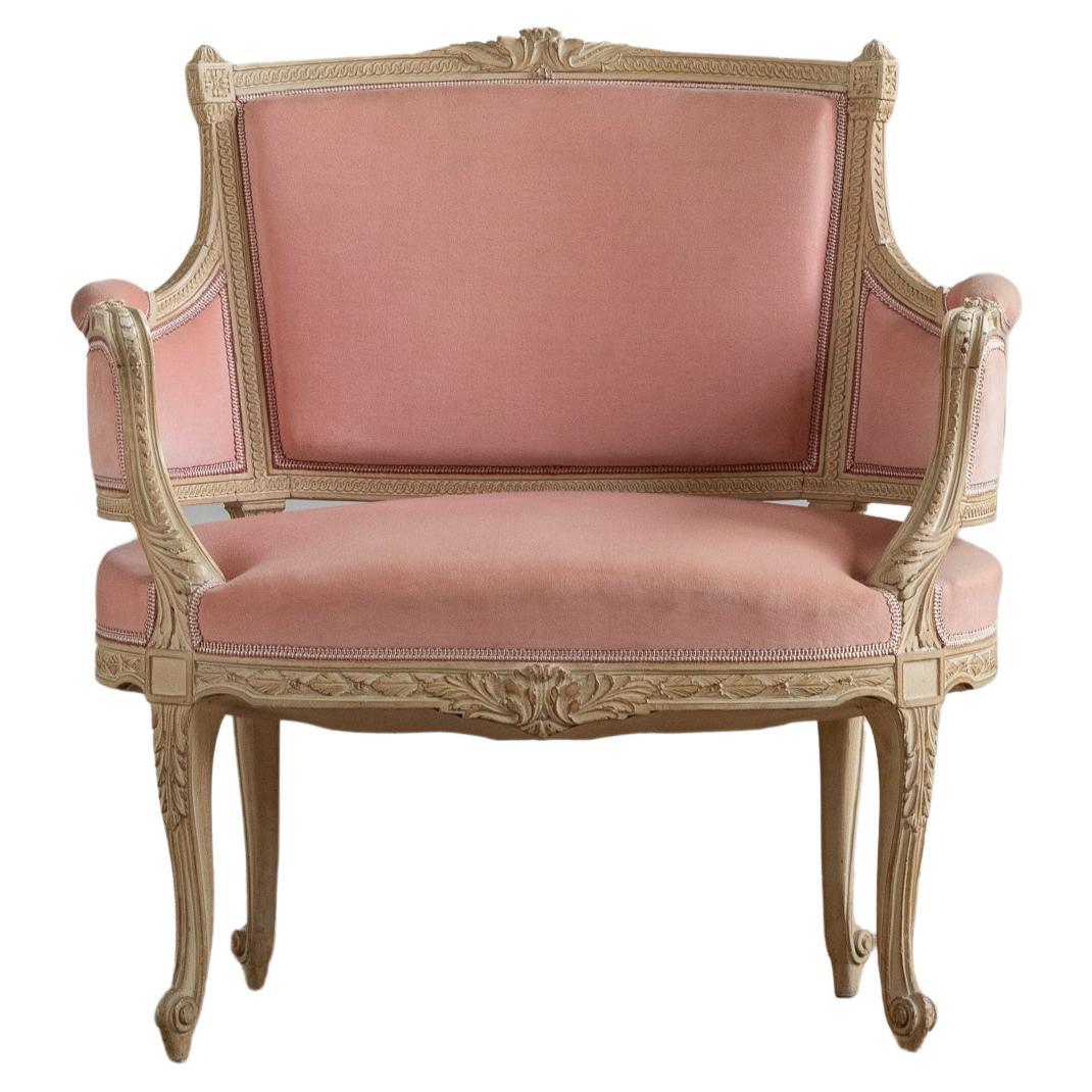 Pink Velvet Transition Louis XV-Louis XVI Style Marquise