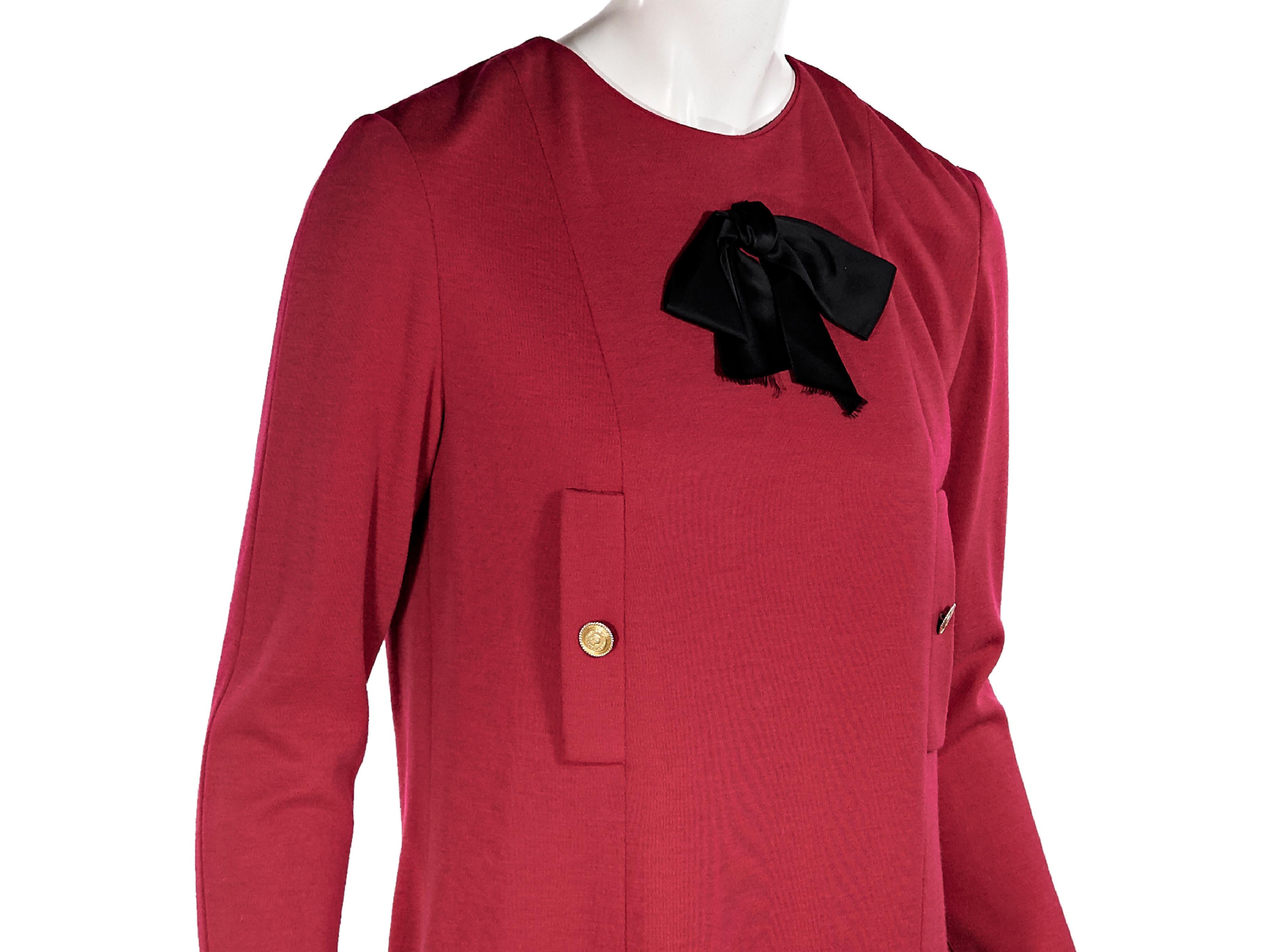 Women's Pink Vintage Chanel Long-Sleeve Wool Dress