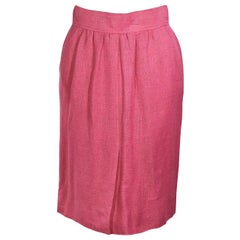 Pink Vintage Chanel Tweed Pencil Skirt