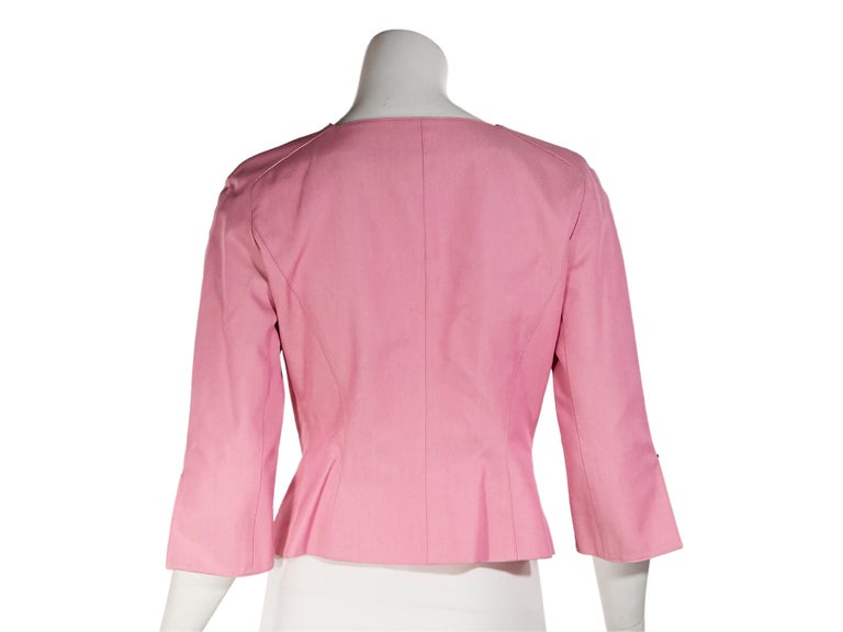 Pink Vintage Thierry Mugler Couture Cropped Jacket For Sale at 1stDibs