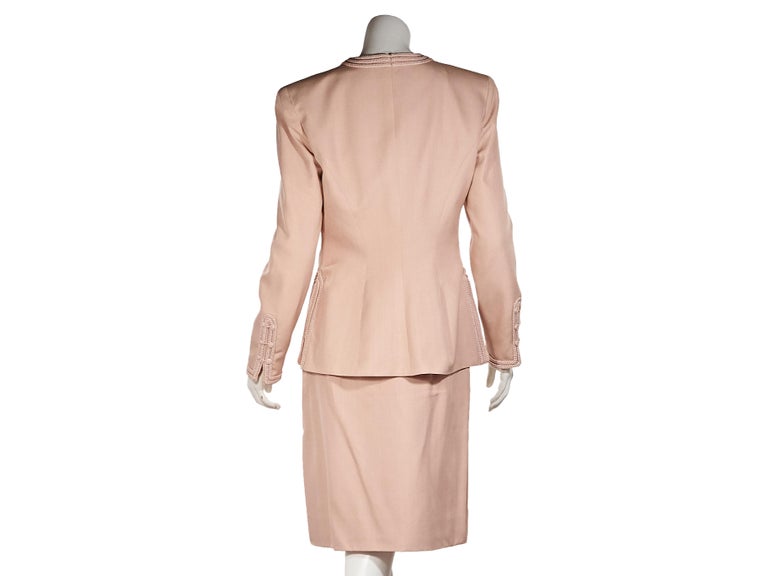 Pink Vintage Valentino Skirt Suit Set For Sale at 1stDibs