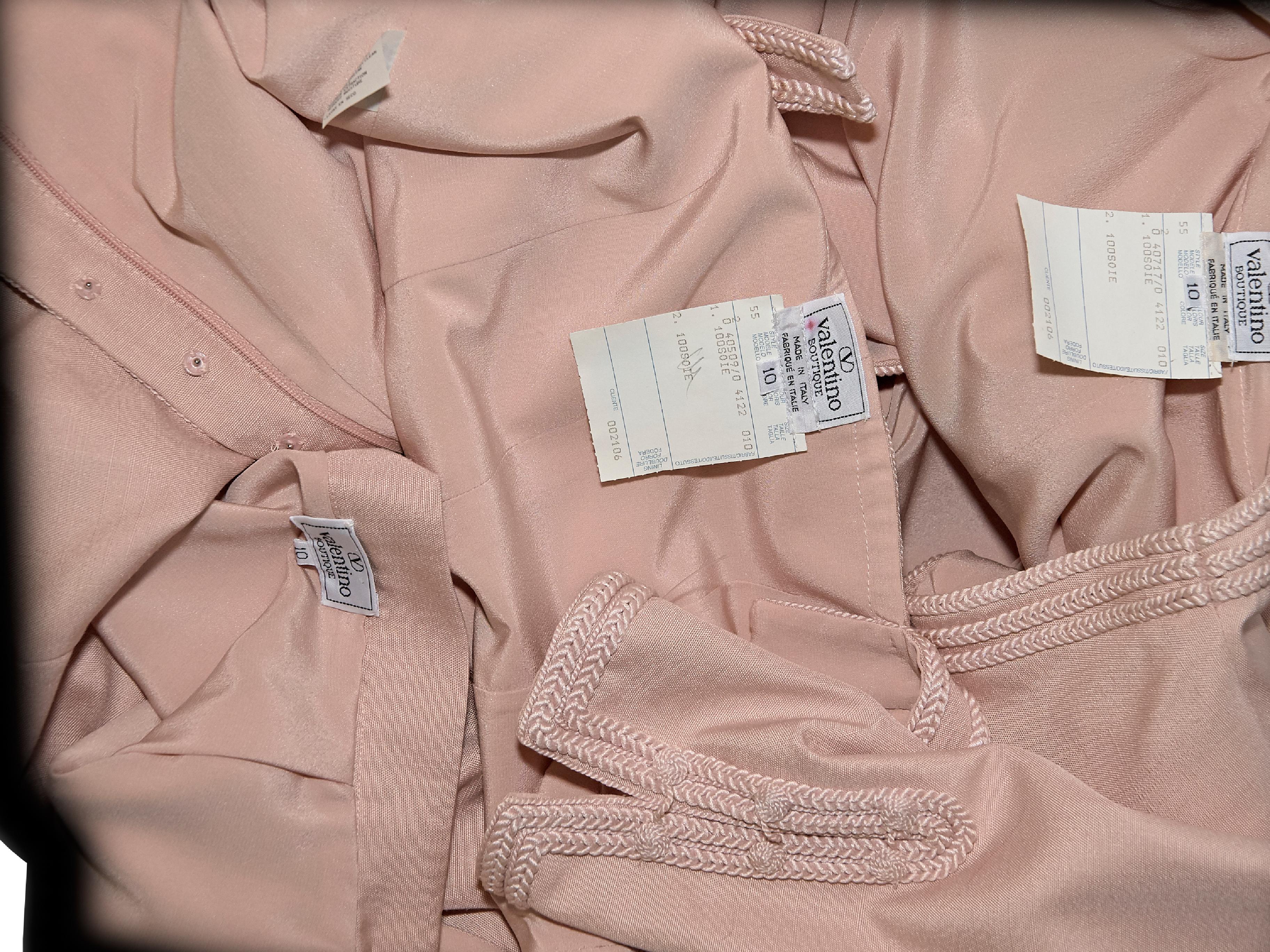 Pink Vintage Valentino Skirt Suit Set 1