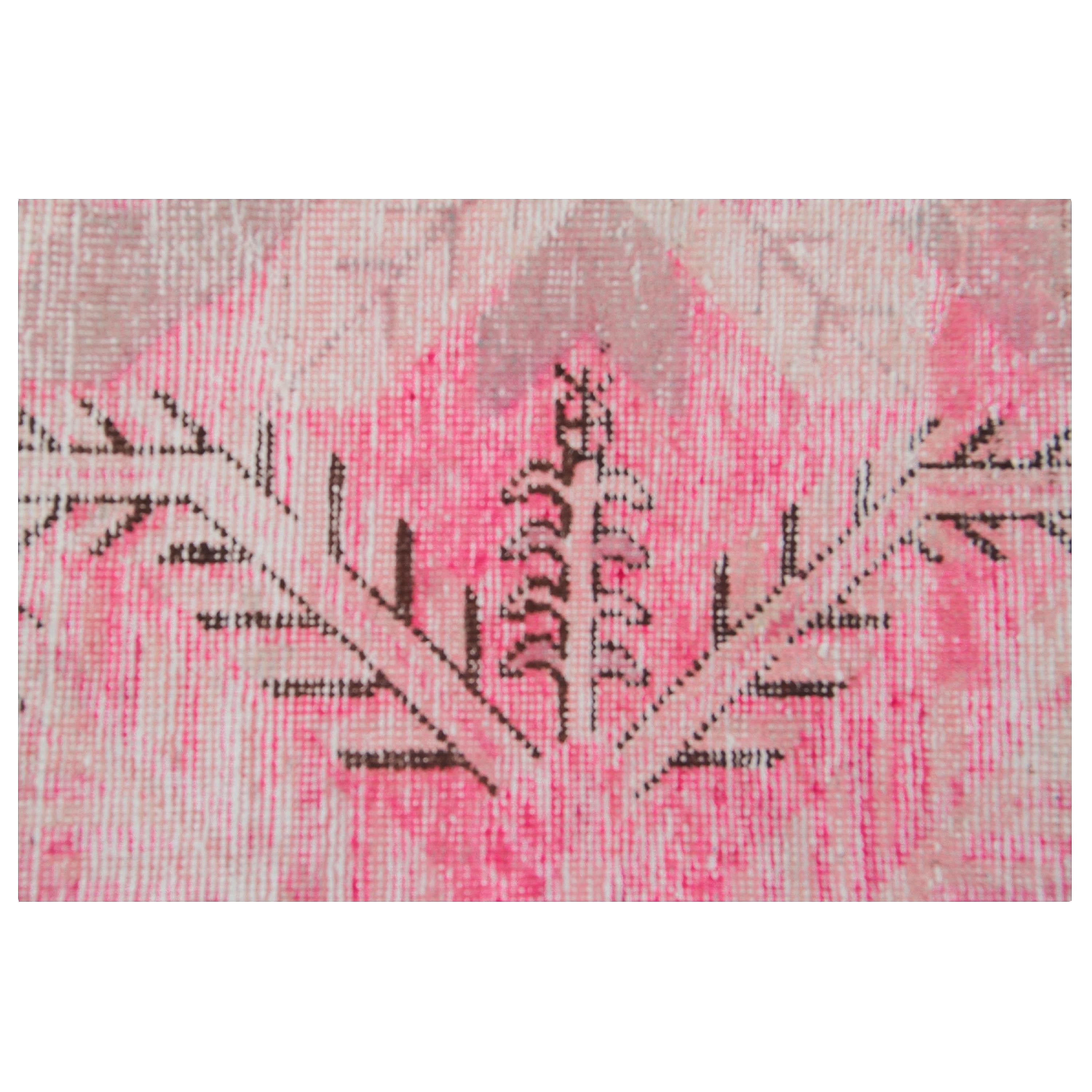 Khotan abc carpet Pink Vintage Wool Cotton Blend Rug - 4'5