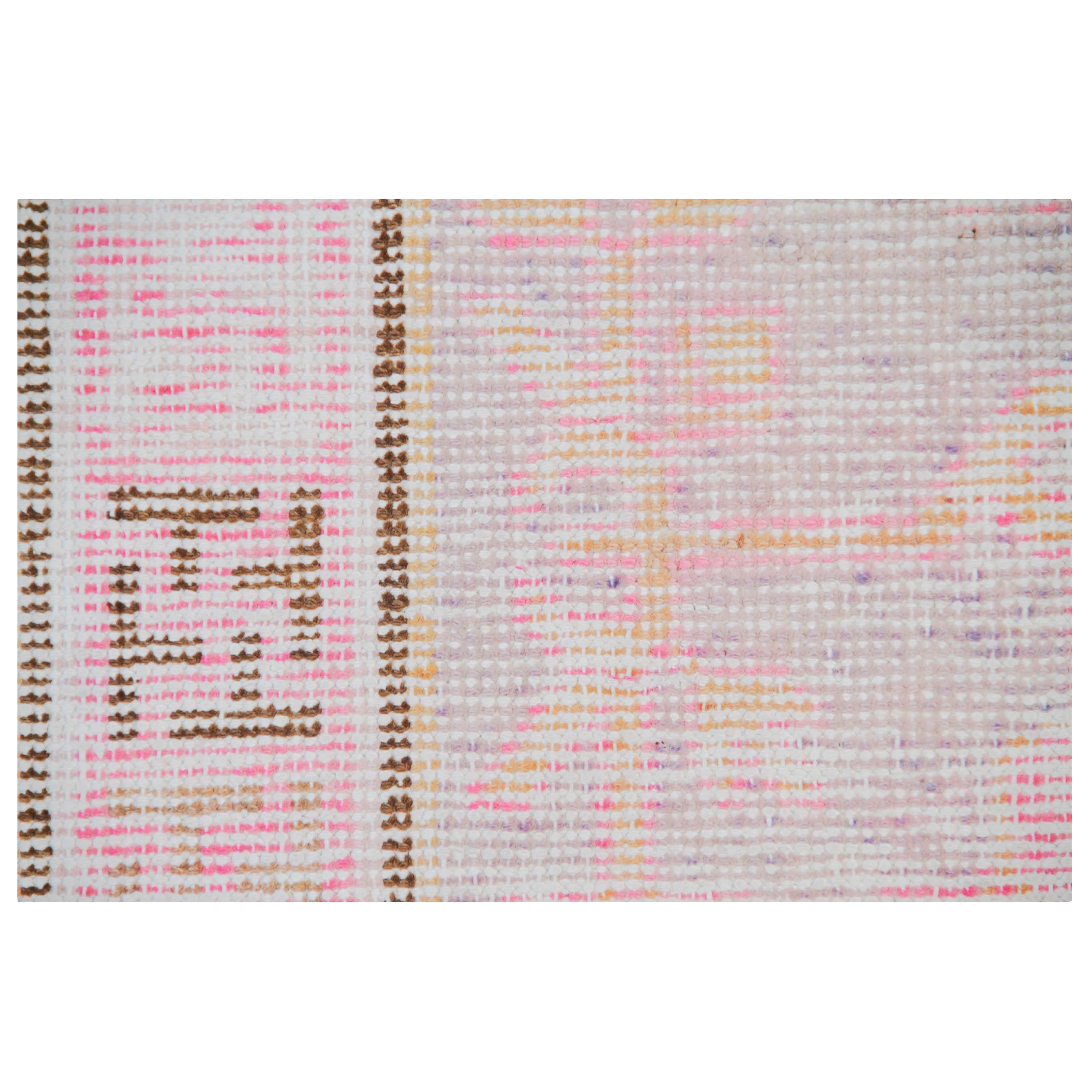 Khotan abc carpet Pink Vintage Wool Cotton Blend Runner - 3'1