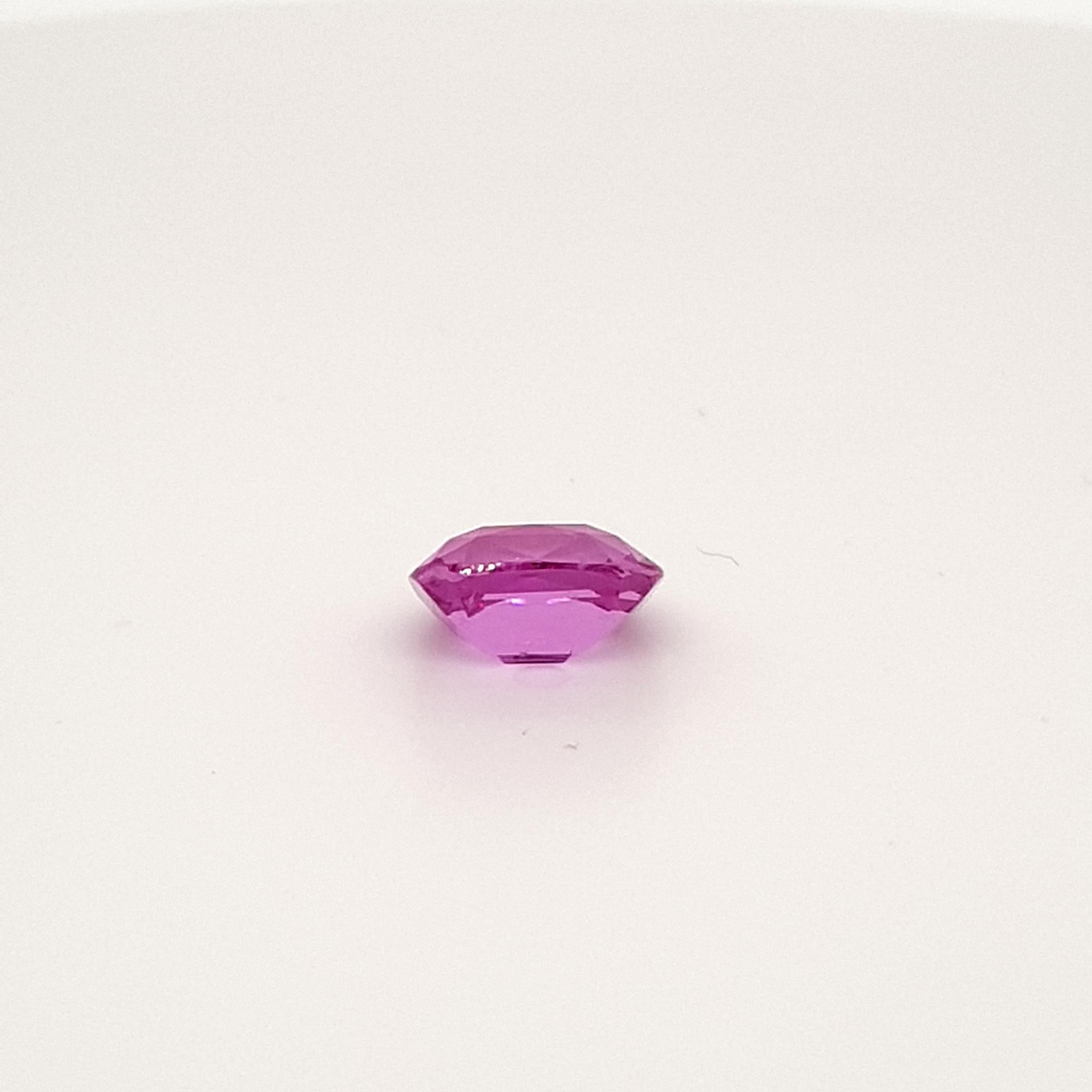 Women's or Men's Pink Violet Sapphire, Faceted Gem, 3, 04 Ct., Loose Gemstone, no treatments For Sale
