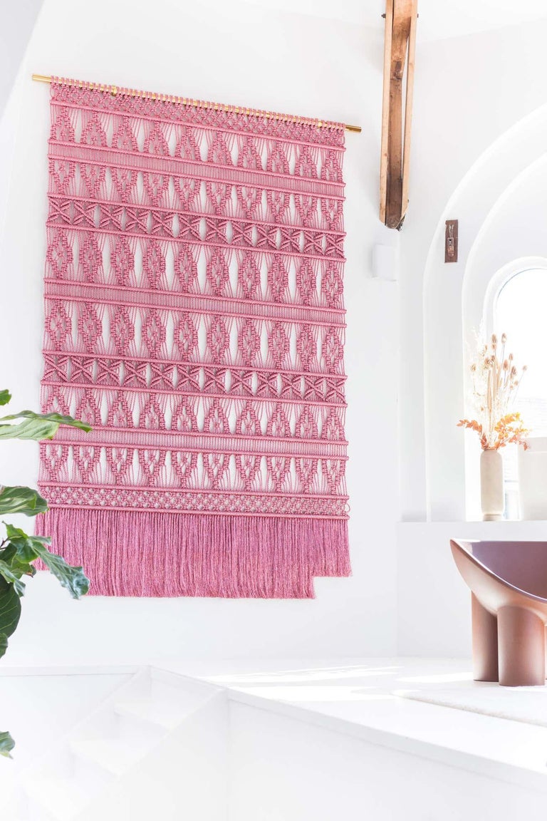 Pink Wall Hanging Rug by Milla Novo For Sale at 1stDibs