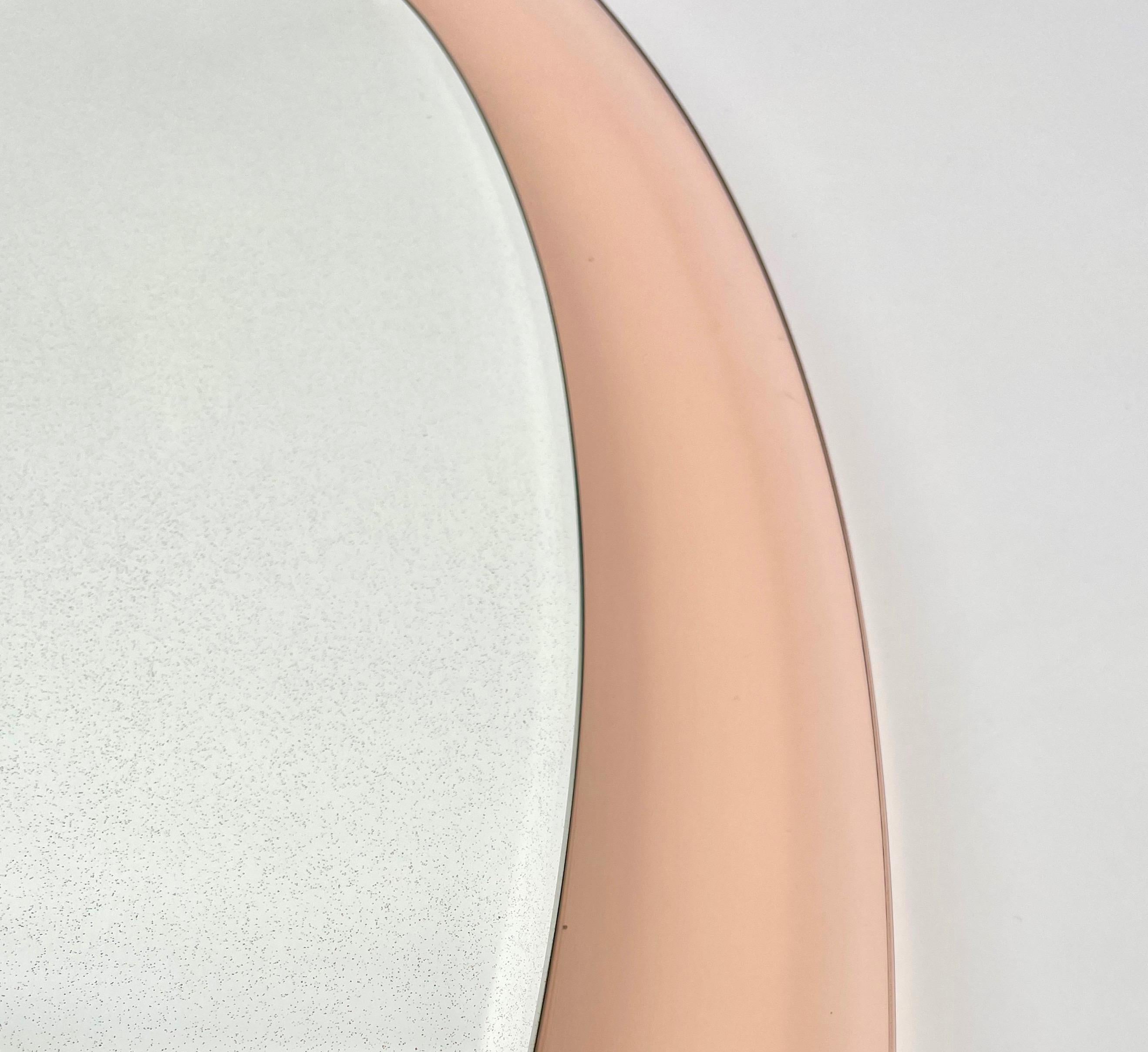 Pink Wall Mirror by Veca, Italy, 1970s 6
