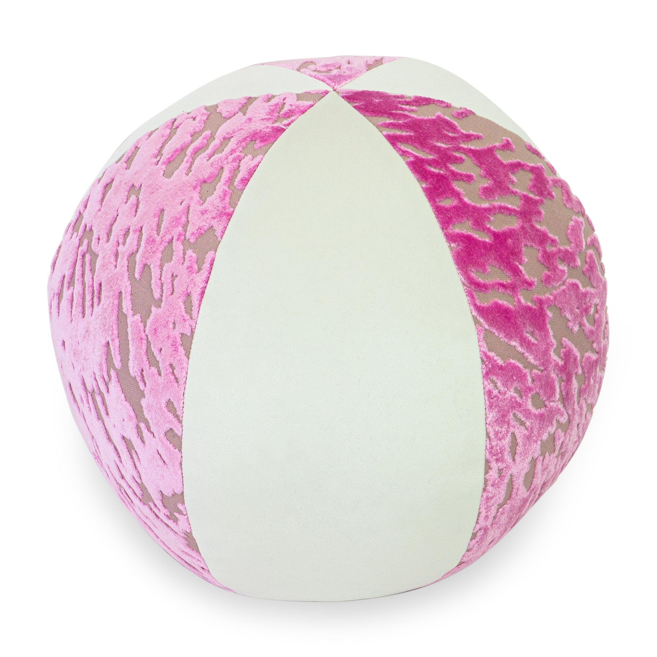 pink and white beach balls