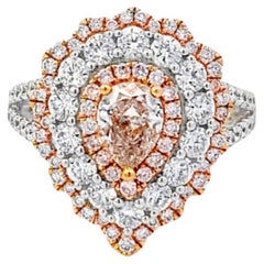 Maurice Fine Jewelry - Rosa & Weißer birnenförmiger Diamantring