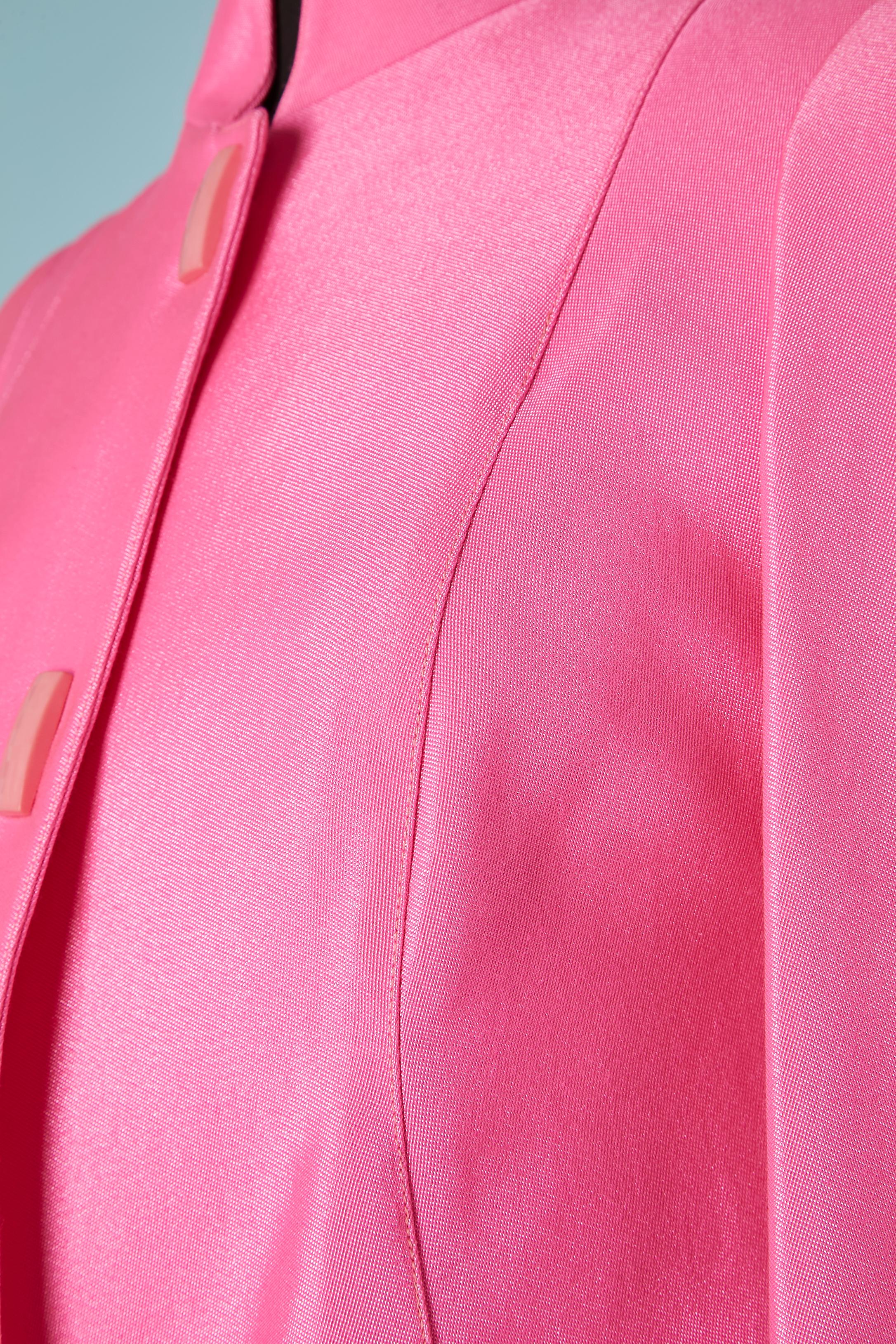 Pink wool and nylon single breasted jacket Thierry Mugler Activ In Excellent Condition In Saint-Ouen-Sur-Seine, FR