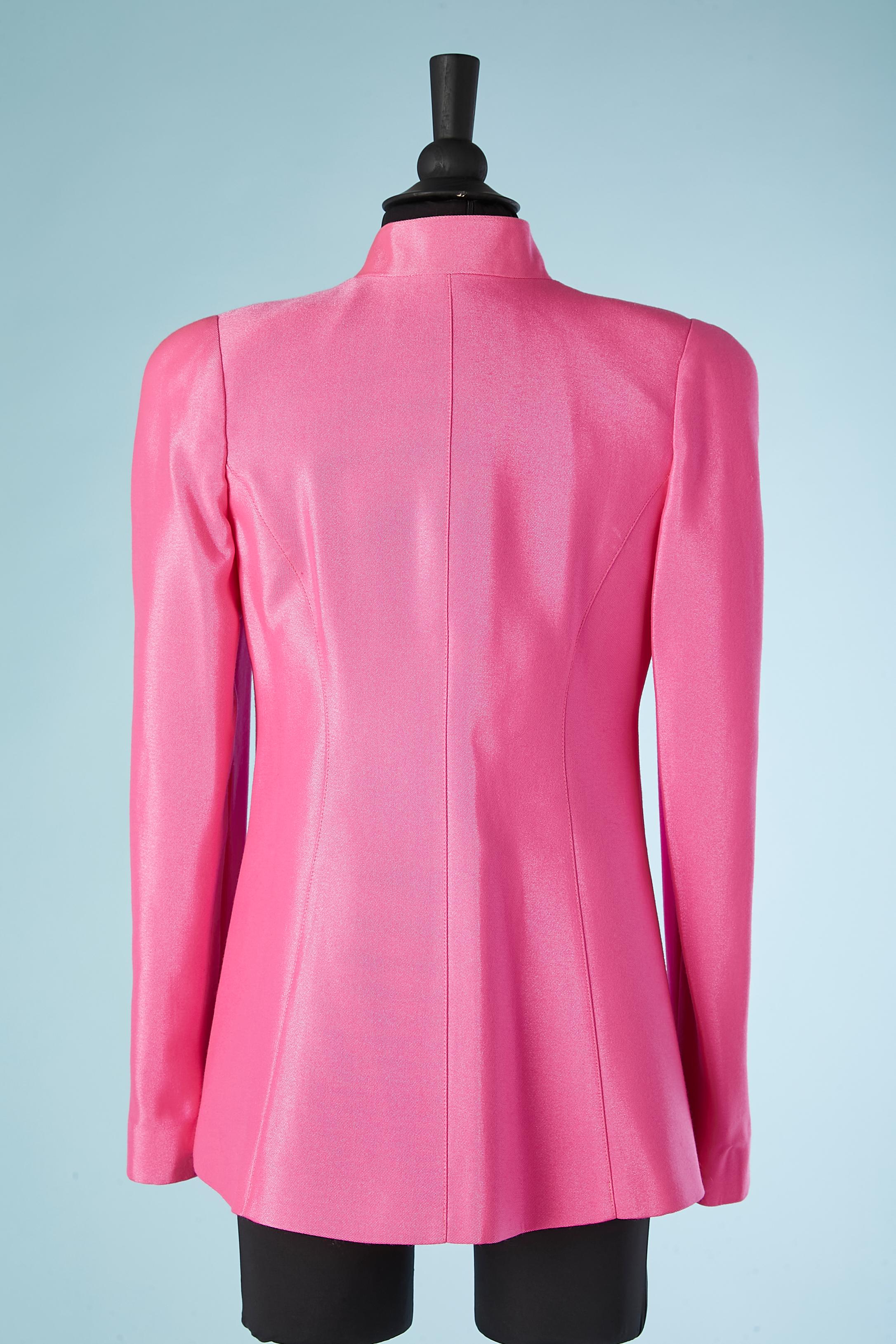 Pink wool and nylon single breasted jacket Thierry Mugler Activ 1