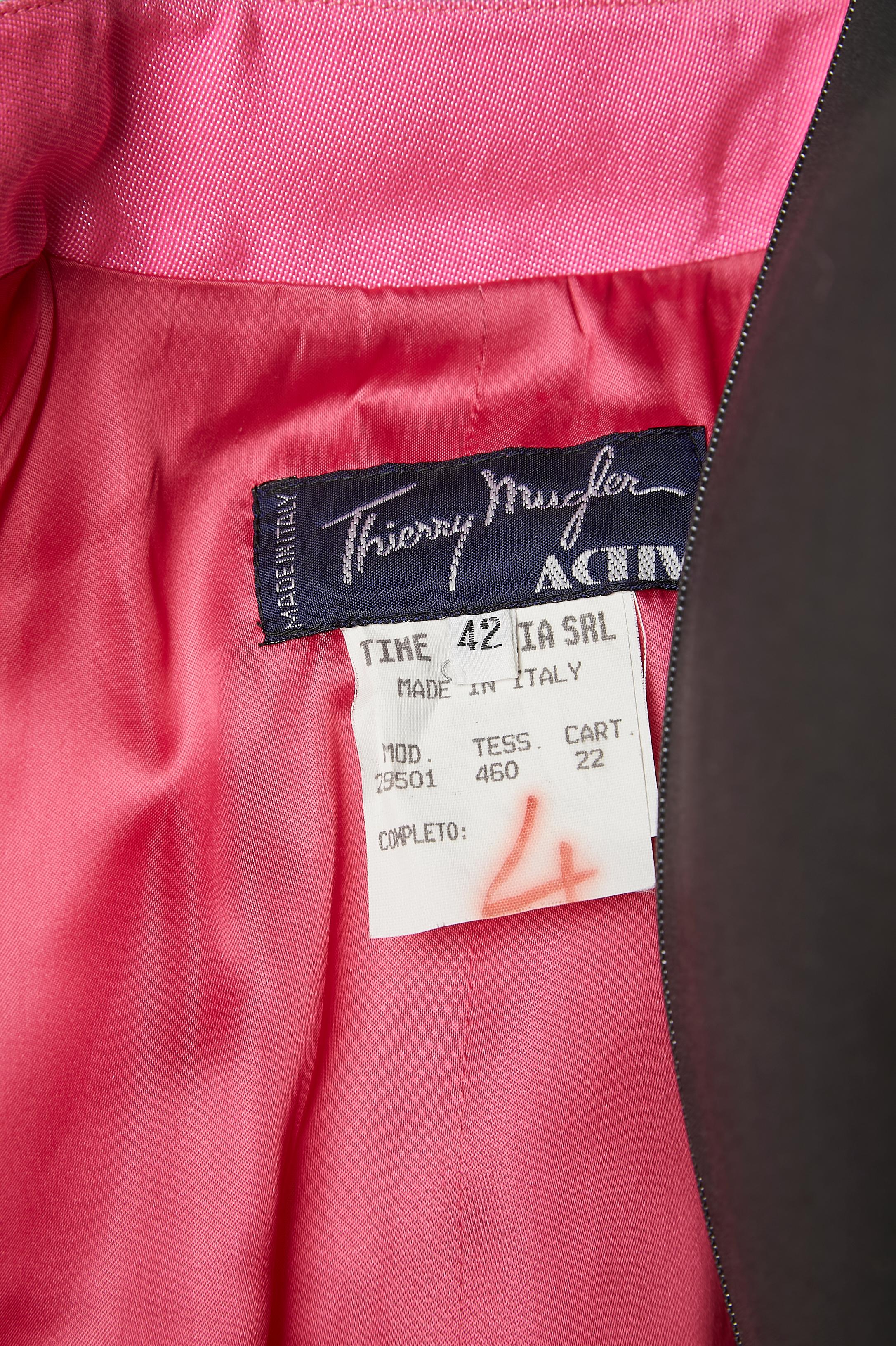 Pink wool and nylon single breasted jacket Thierry Mugler Activ 2