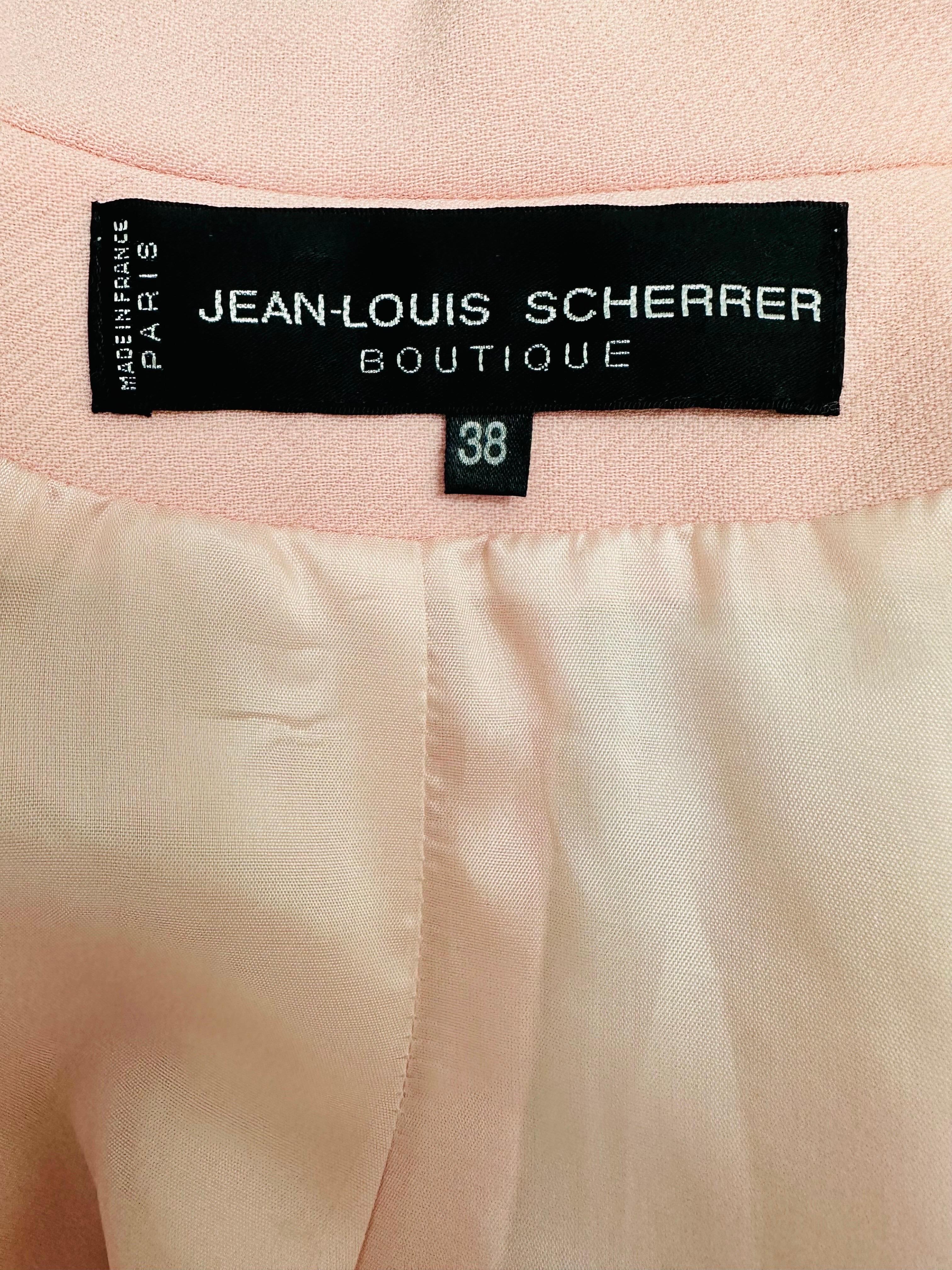Pink wool blazer by jean louis scherrer 1980s For Sale 5