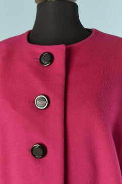 Pink wool coat YVES SAINT LAURENT RIVE GAUCHE