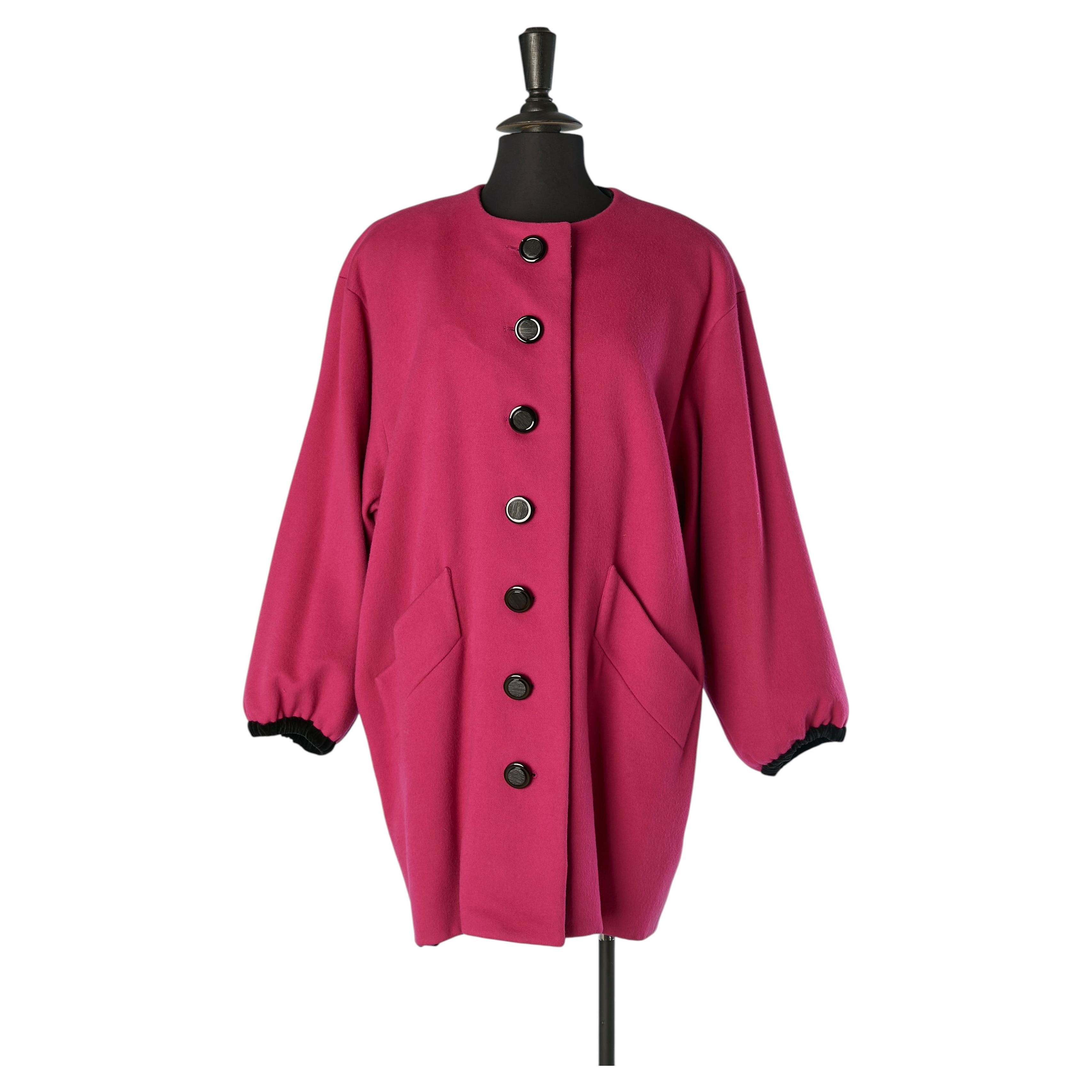 Pink wool coat YVES SAINT LAURENT RIVE GAUCHE