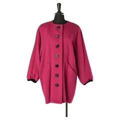 Pink wool coat YVES SAINT LAURENT RIVE GAUCHE