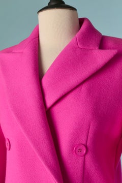 Pink wool double-breasted coat ALEXANDRE VAUTHIER