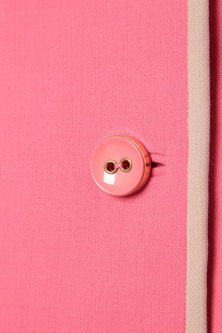 Pink wool single-breasted  jacket with pink buttons Prada  1