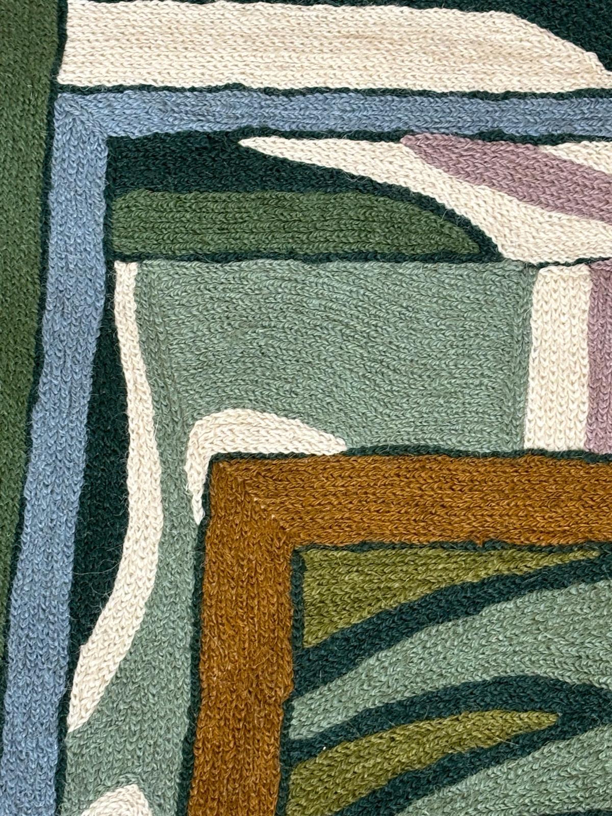 Tapisserie de laine rose de Nanda Vigo, 1992 Excellent état - En vente à Milan, Italy
