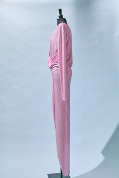 Pink wrapped and draped jersey evening dress ALEXANDRE VAUTHIER