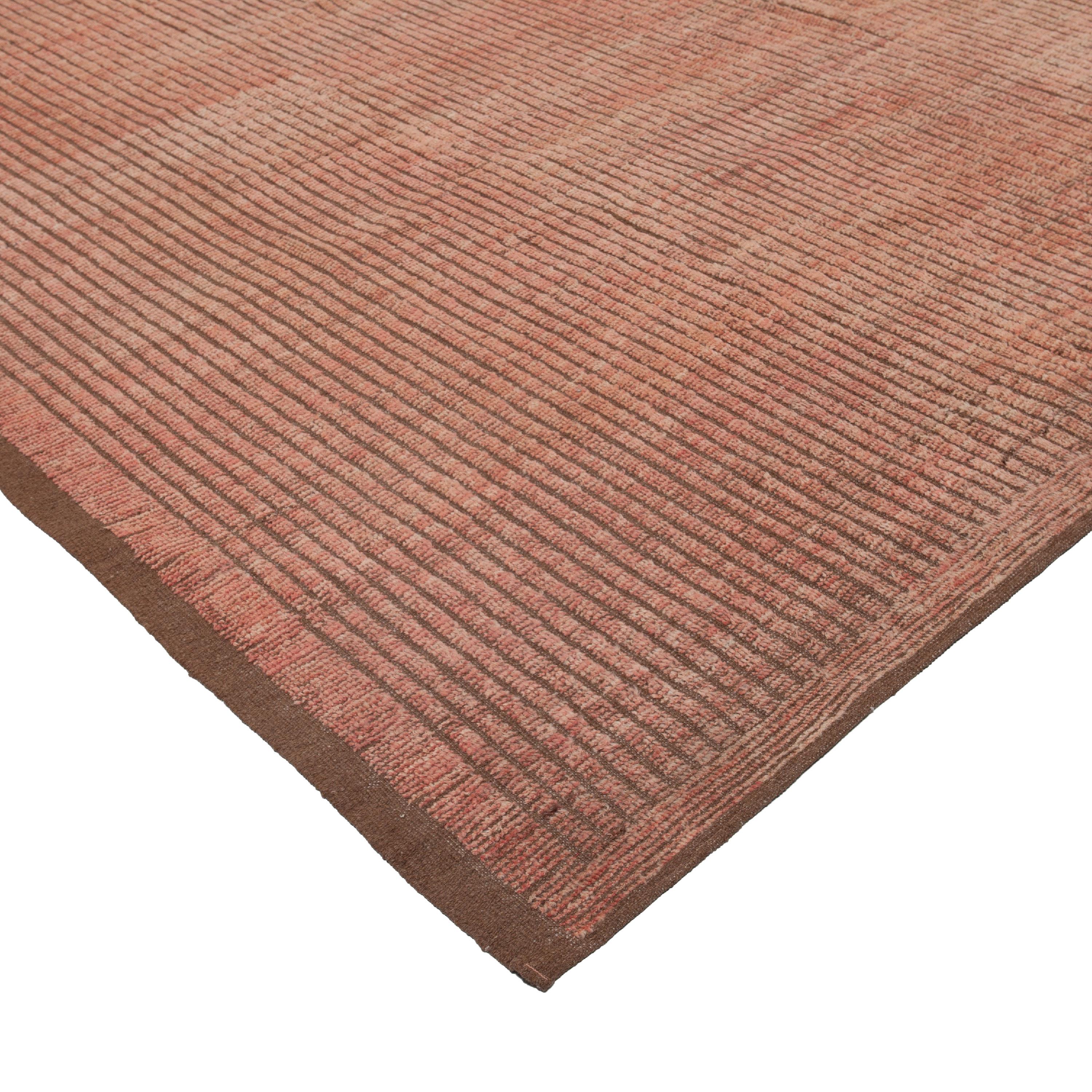 Mid-Century Modern abc carpet Pink Zameen Modern Wool Rug - 12'9