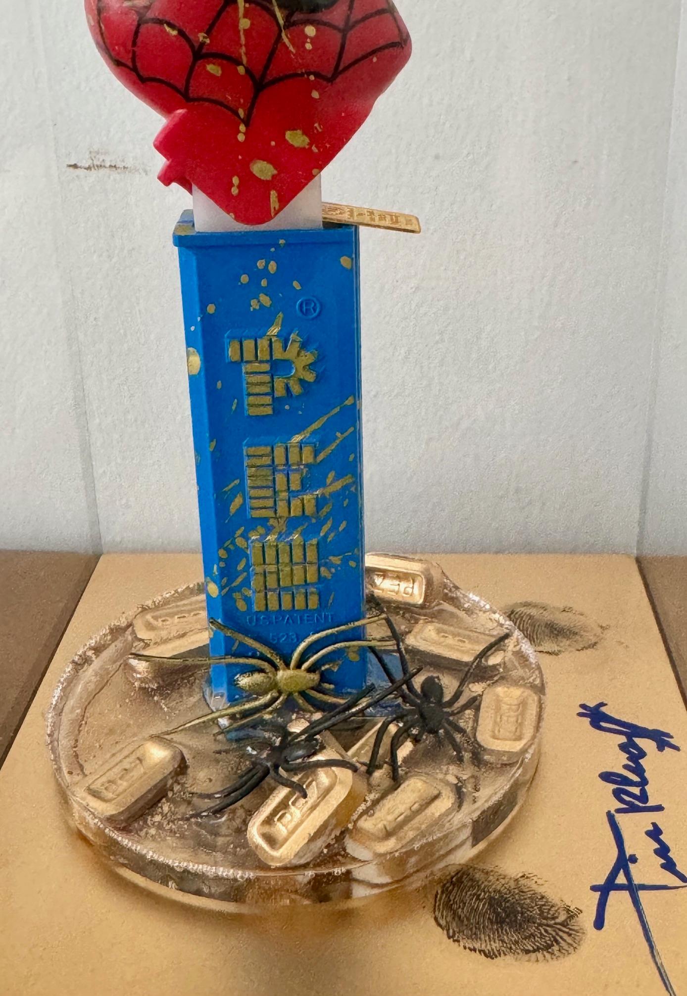 Combien tu Pez? PINKHAS Lingote de Oro Spiderman Pieza Única en venta 3