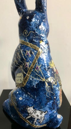 Rabbit Little Prince PINKHAS Unique Piece Naive Art