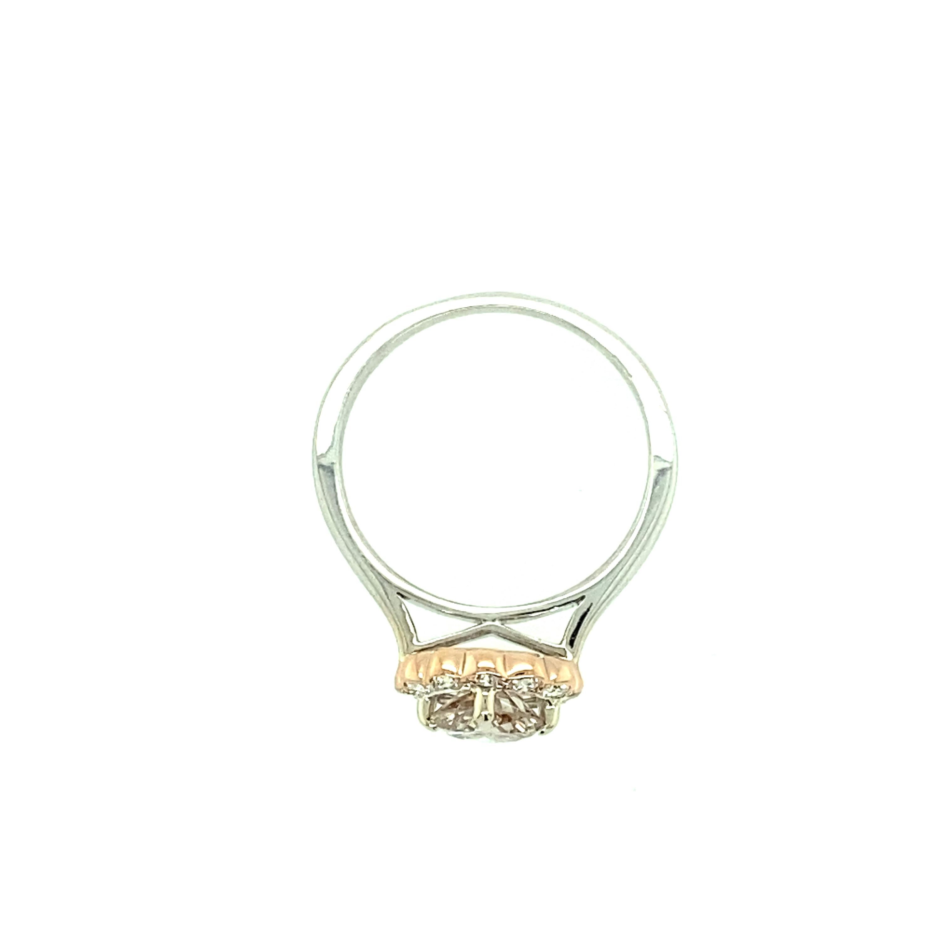 Contemporary Pinkish Brown Diamond Engagement Ring