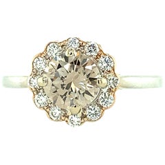 Pinkish Brown Diamond Engagement Ring