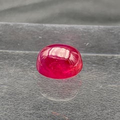 Pinkish Hue Red Natural Ruby Ring Loose Gemstone 5.90 Ct Cabochon for Jewelry