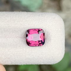 Pinkish Magenta Cushion Cut Tanzanian Spinel Gemstone for Ring & Pendant Jewelry
